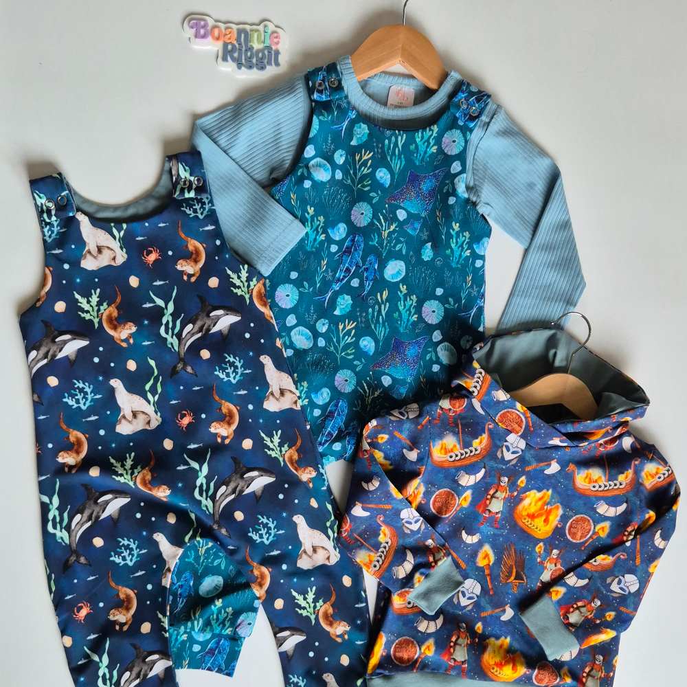 A flatlay of children's clothes by Boannie Riggit