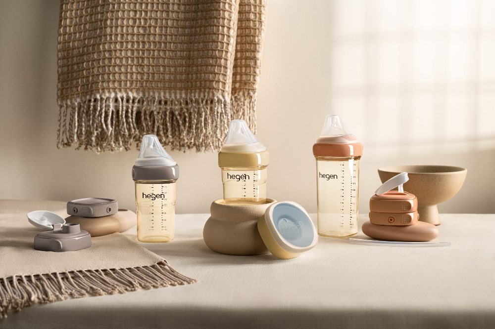 A display of feeding bottles by Hegen