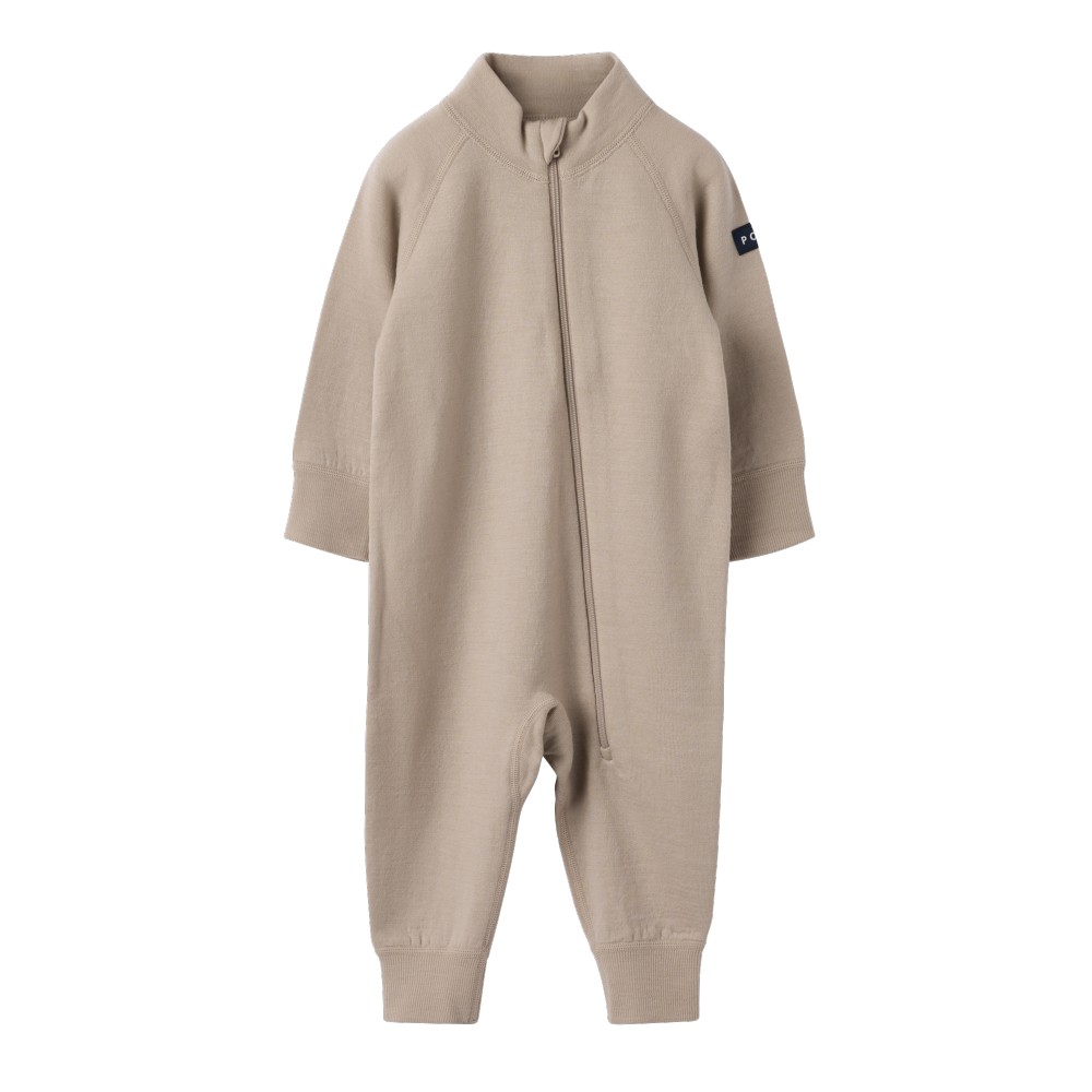 A baby's all-in-one from PO.P's merino thermal collection 
